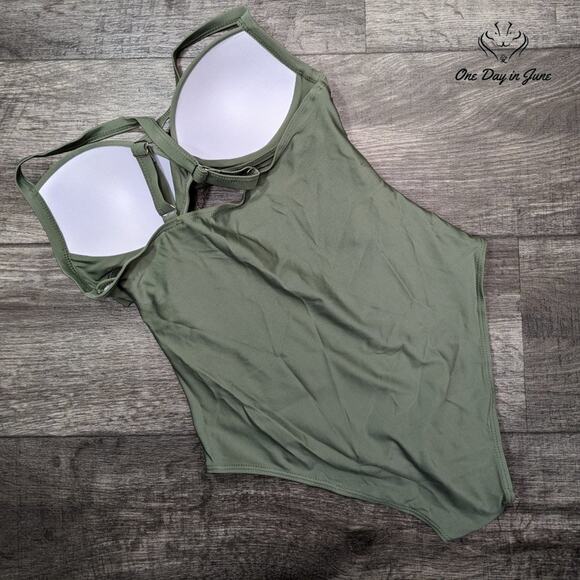 ODIJ Cross Front Cut Out Tummy Control One Piece Size M - Picture 4 of 4